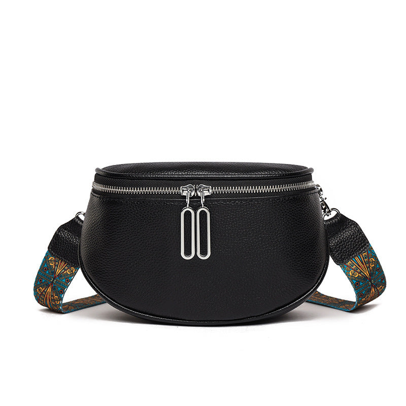 Women's First Layer Cattlehide Leather Fashion Casual Messenger Bag