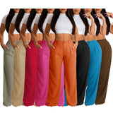 Women's Linen Cotton Casual Breathable Straight Trousers