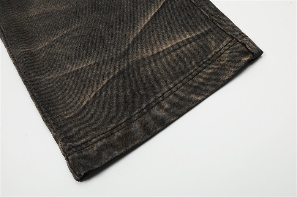 Creasing Distressed Dirty Jeans For Men