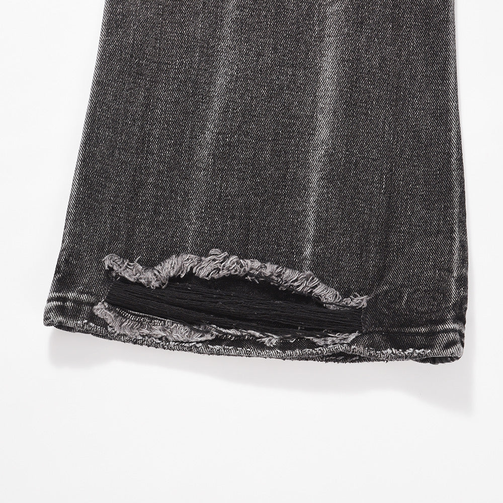 Distressed Wide-leg Jeans For Men