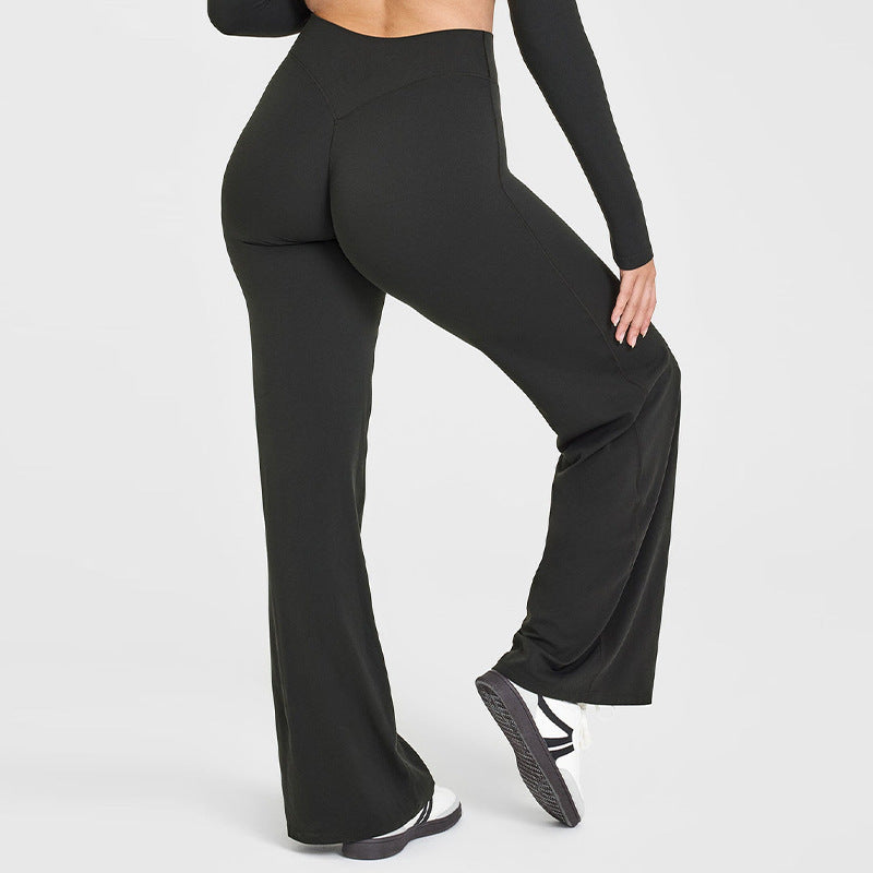 Yoga Pants Women's Thin High Waist Straight Pants
