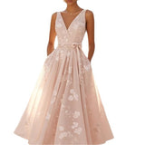 Women's Sleeveless Vest V-neck Digital Printing Dress
