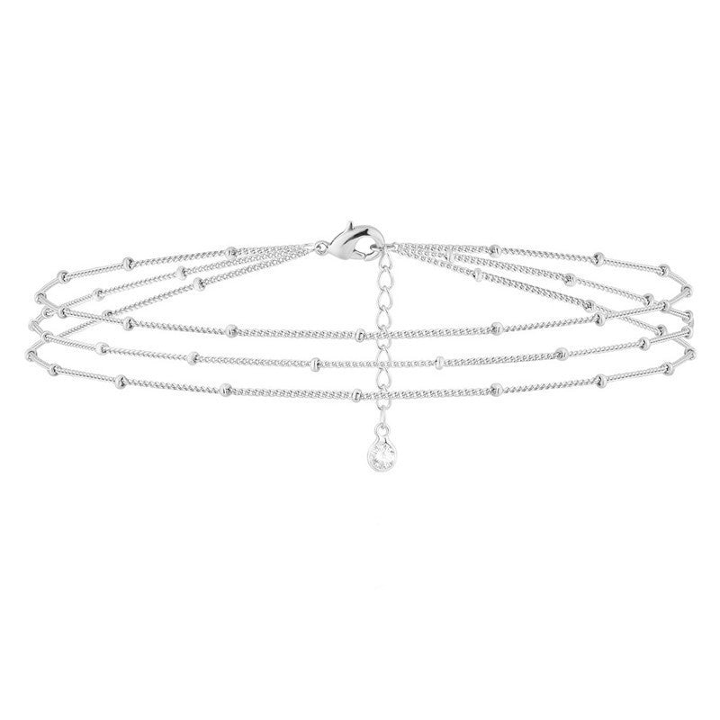 Adjustable Multi-layer Stacked Metal Beads Bracelet