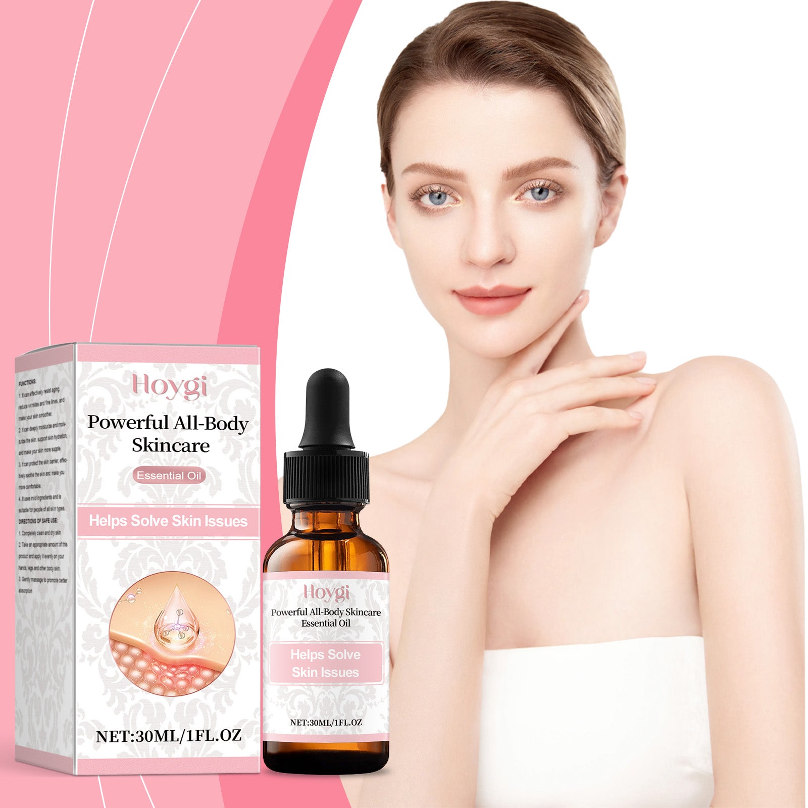 Hoygi Full Body Skin Care Essential Oil, Hydrating Tender Delicate And Smooth Moisturizing Full Body Skin Moisturizing And Hydrating Oil