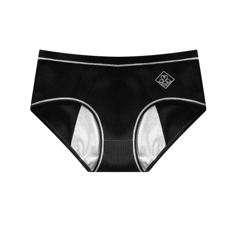 Threaded cotton sanitary panties