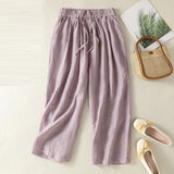 All-matching Loose Casual New Retro Literary Wide Leg Cotton Linen Pants