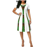 New African Ethnic Characteristic Batik Printed Cotton Dress