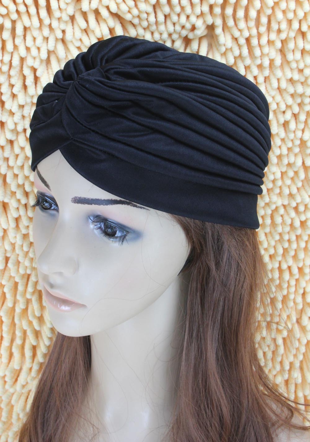 Indian headscarf, hood, earmuff, yoga pullover, multi color pleated hat