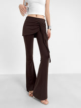 Fake Two-piece American Slightly Flared Wide-leg Pants