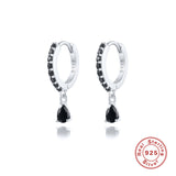 S925 Sterling Silver Diamond Water Drop Eardrop Earring