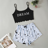 Women's Sleepwear Cute Cartoon Print Short Set Pajamas For W