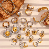 Temperament Personality Senior Room Gold Earrings