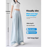 Straight High Waist Slimming Lazy Loose Suit Wide-leg Pants