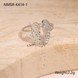 European And American Hollow Heart Shape With Diamond Pendant Stainless Steel Necklace