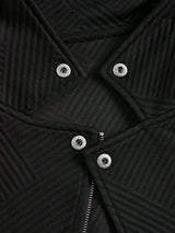 Women's Oblique Zipper Fastener Decoration Slim Casual Jacket