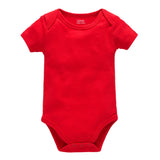 Plain cotton short sleeve newborn clothes