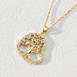 Popular Round Hollow Tree Of Life Pendant Necklace