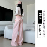 Loose Drooping Straight-leg Pants Sweatpants High Waist Slimming American Wide Leg Pants