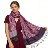 2pcs Glamorous Dinner Accessory Rich Jacquard Texture Catches Light Evening Jacquard Scarf,Luxe Look For Evening Wear,Scarf,vacation,daily Life,evening Party,Office Appropriate Subtlety For Women Men