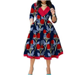 African Ethnic Double Sided Printed Batik Cotton Dress For Export
