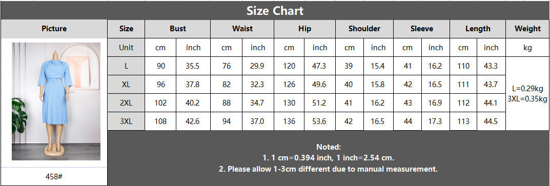 Mid-length Skirt African Plus Size OL Commuter Solid Color Dress