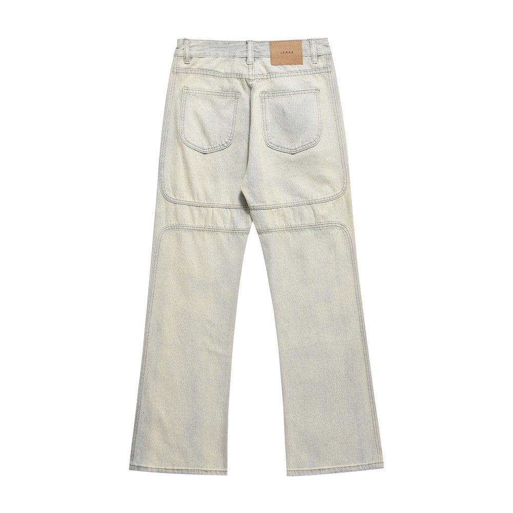 Vintage Fashion Yellow Jeans For Men