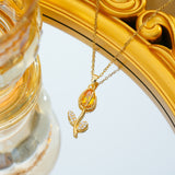 Zircon Tulip Non-fading Necklace For Women