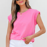 European And American Commuters' Versatile Solid Color Pullover Top