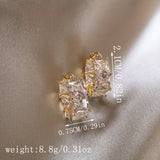High-grade Crystal All-match Ear Clip Copper Inlaid Zircon