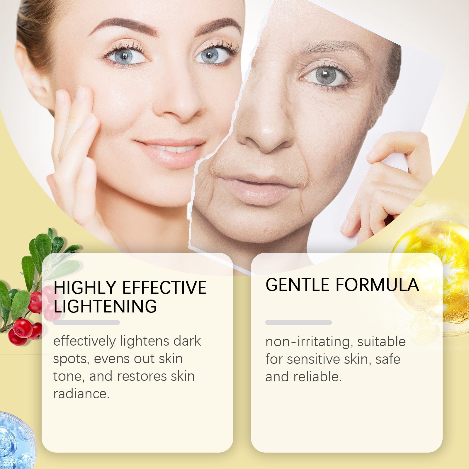Hoygi Facial Care Essential Oil, Gently Moisturizes, Moisturizes, Tightens, Hydrates, Brightens, Hydrates And Tender Skin Essence