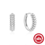925 Sterling Silver Twisted Element Ear Ring High Sense Rhinestone Earrings