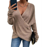 New Cross Loose Outer Wear Women's Knitted Sweater