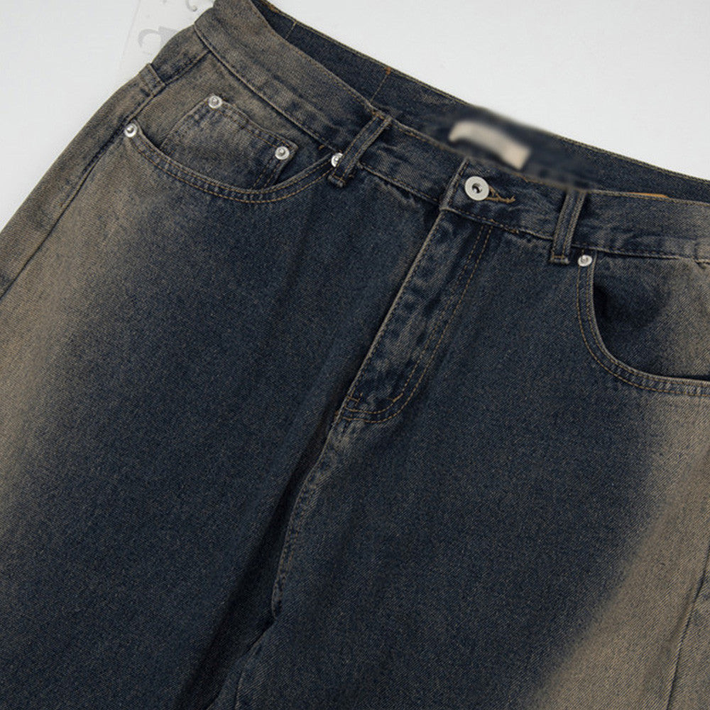 Fashion Inkjet Zipper Jeans For Men