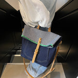Denim Messenger Bag Fashionable Artistic Youth Handbag Large Capacity Shoulder