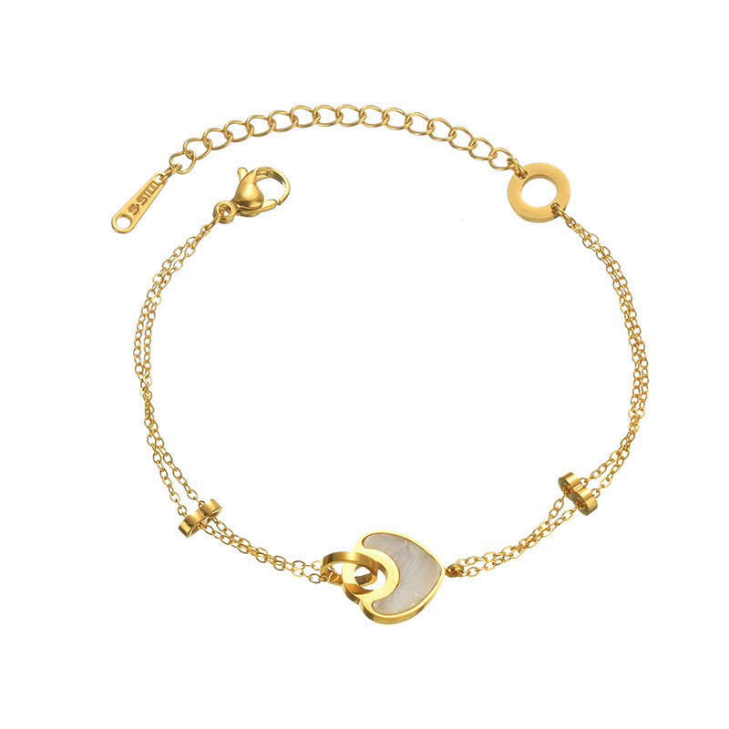 All-match Stainless Steel Resin Bracelet Women