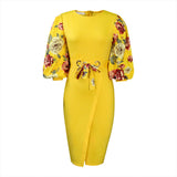 Women's Independent Station Temperament Commute Plus Size Printed African Dress