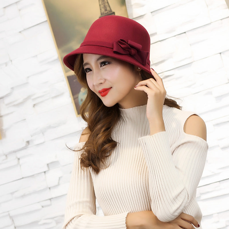 New fashion Korean sunscreen sun shading hat in autumn and winter imitation wool hat leisure outdoor hair basin cap