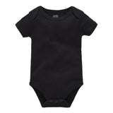 Plain cotton short sleeve newborn clothes