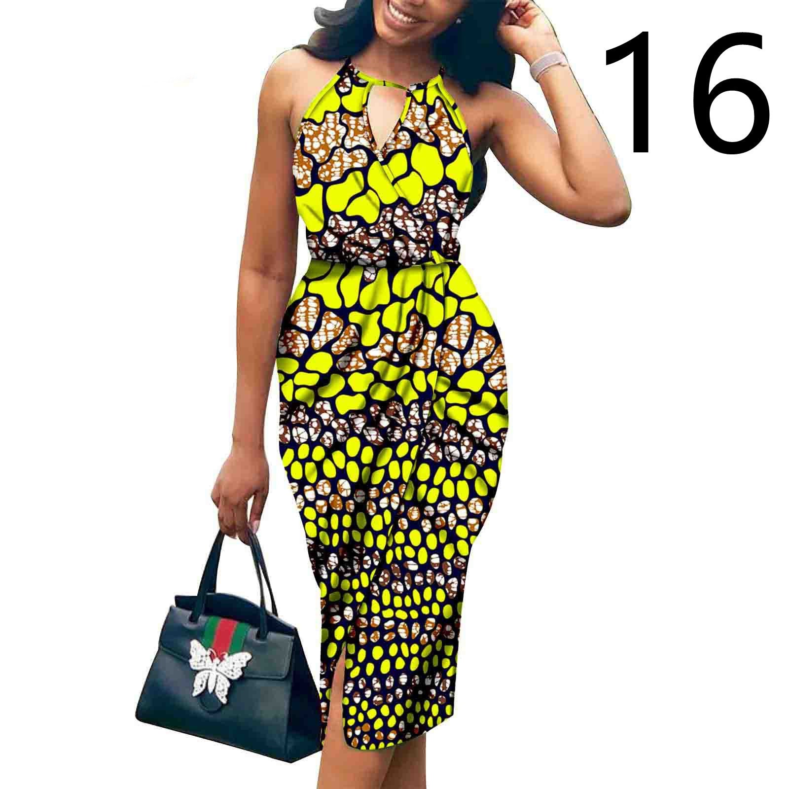 African Ethnic Printed Batik Cotton Fashion Dress