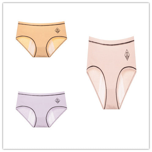 Threaded cotton sanitary panties