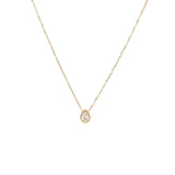 European And American Stainless Steel Necklace Gold-plated Inlaid Zircon High Sense