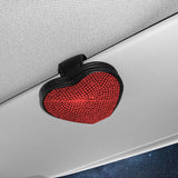 Car Leather Diamond-encrusted Sun Visor Glasses Clip Magnetic Document Storage Clip