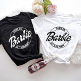 English Print Loose Round Neck Short Sleeve Tee