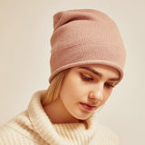 Cashmere Knitted Hat without Fringe Popular Ladies Beanie Cap