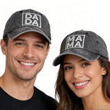 Set Of 2 Pcs Dada Mama Couples Hats,New Parents Wedding Gifts Baseball Caps Dad And Mom Hats