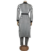 African women's two-piece set fashion striped clothes wish