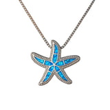 Starfish Pendant Personality Charm White Match Little Girl Necklace