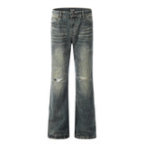 American Retro Tattered Jeans Denim Trousers Men