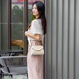 Simple Woven Sequin Decorative Crossbody Small Square Bag