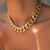 Women's Simple Solid Color Thick Chain Necklace